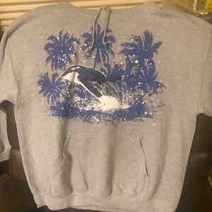 Men’s XL Seaworld Gray & Blue Hoodie Pullover Unisex